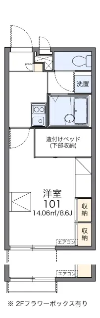 レオパレスウエストプラザ愛子Ⅱ 1