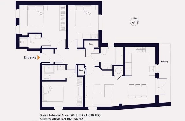 LH-Sandon Court - London student accommodation - 3B3B
