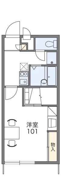 レオパレスブルーホワイト 1