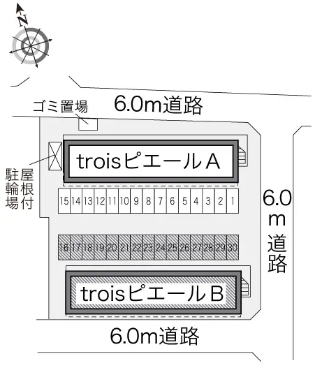 レオパレスｔｒｏｉｓピエールＢ 2