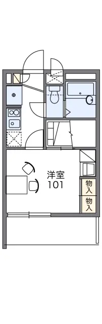 レオパレスル　コントワールⅥ 1