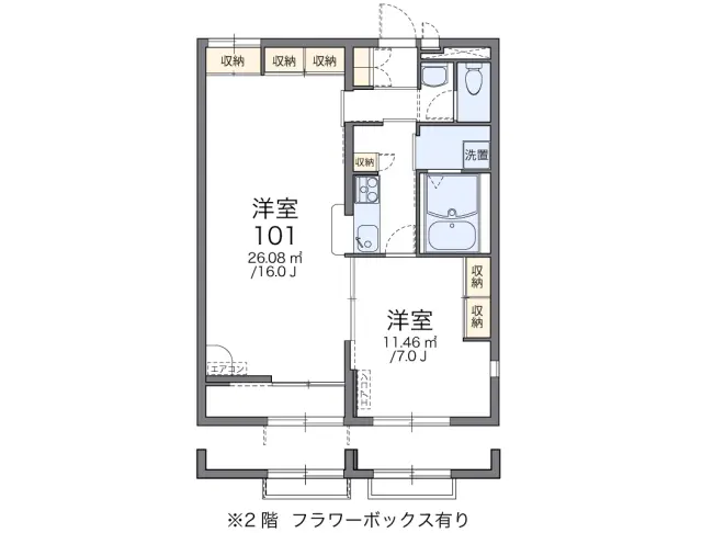 レオパレス城ノ内Ⅱ 1