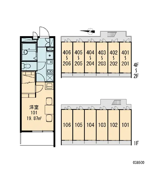 レオパレス千葉中央都町 203号室 3