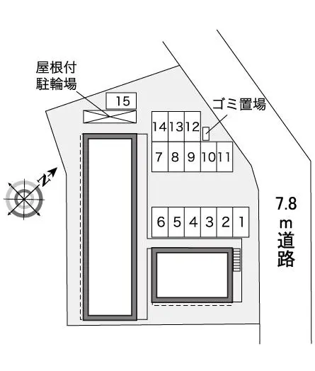 レオパレスウォームコーポ深阪 2