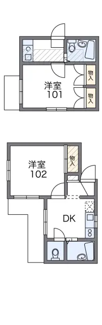 レオパレス鶴瀬第３ 1