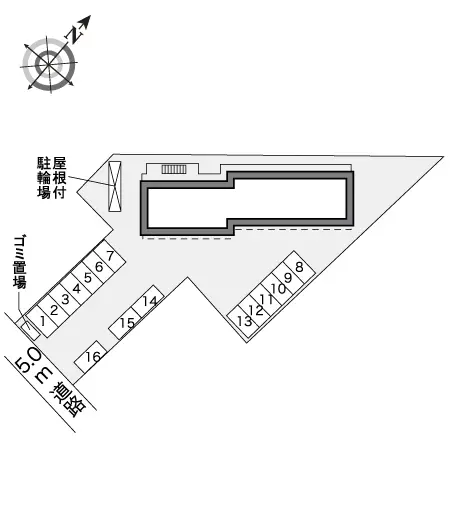 レオパレスミモザⅡ 3